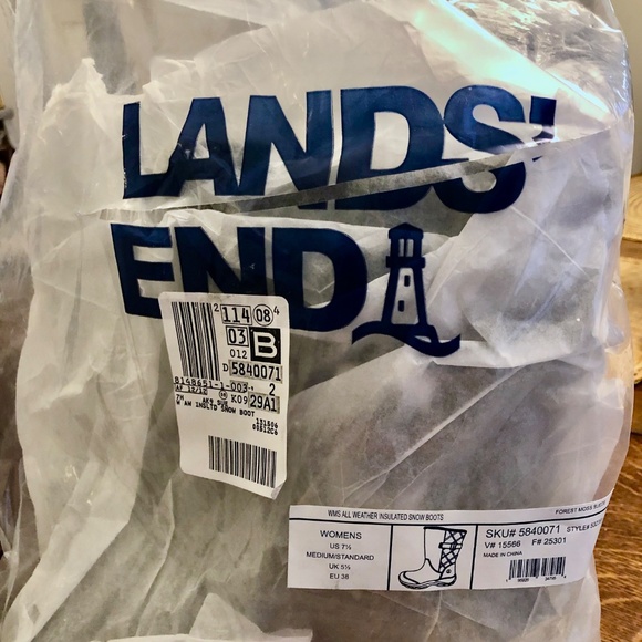 NEW 7.5 Lands' End all weather insulated winter boots - Picture 4 of 4
